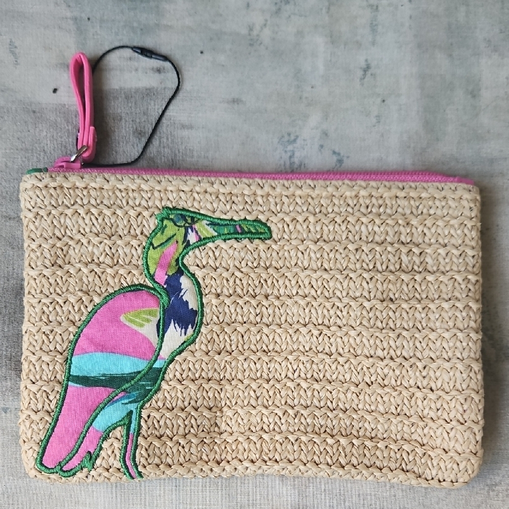 NWOT Vera Bradley Tropical Bird Woven Wristlet